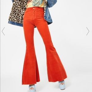 DOLLSKILL sold out everywhere orange corduroy flares